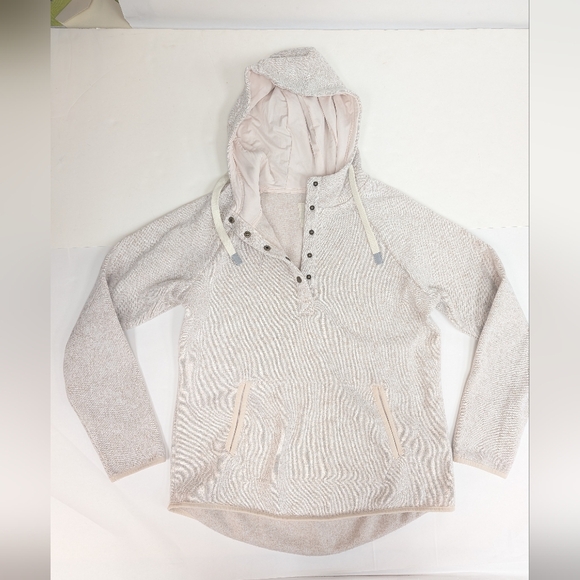 Thread & Supply Tops - Thread Supply Cream Tan Hooded Sweatshirt Large [59]